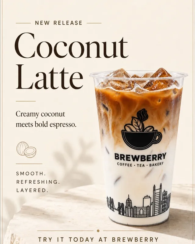 Brewberry Pittsburgh's Coconut Latte