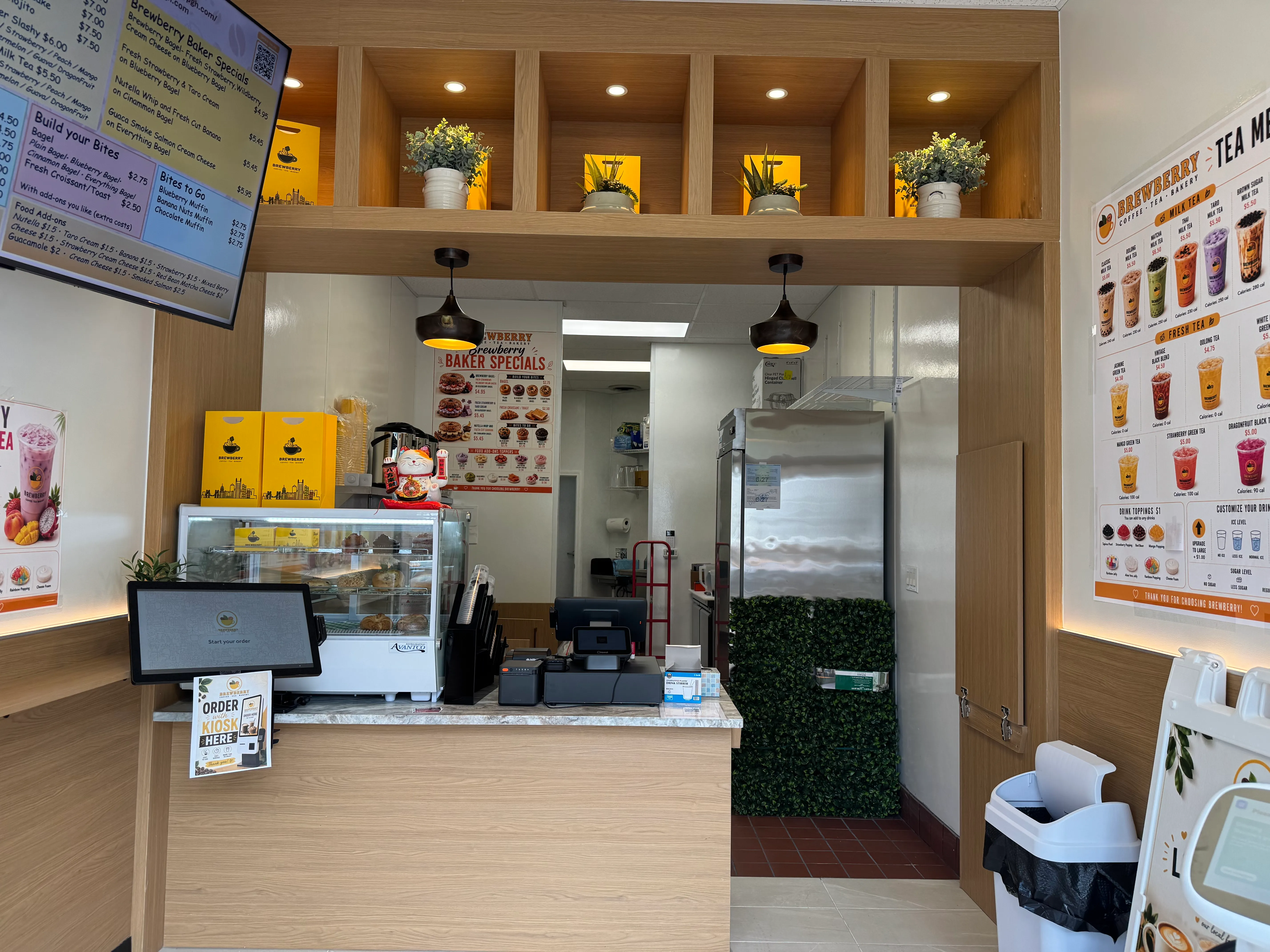 Brewberry's coffee counter